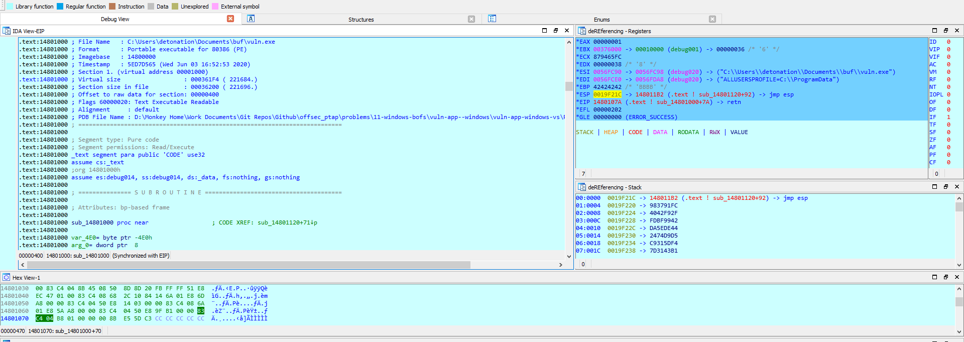 IDA with deREferencing plugin