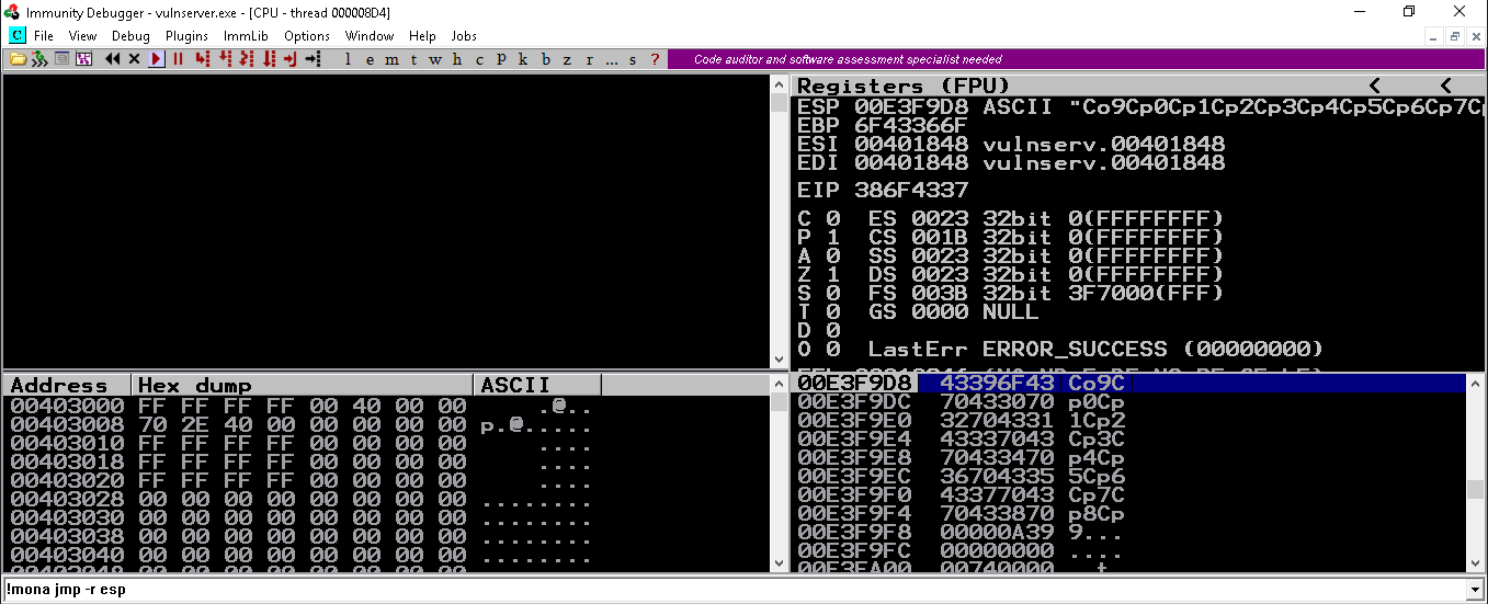 Pattern crash in debugger